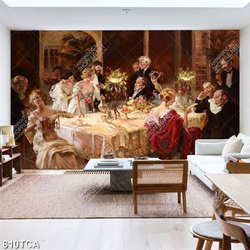 Tranh sơn dầu phong cách Châu Âu decor phòng