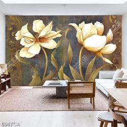 Tranh decor tường bông hoa trắng nghệ thuật