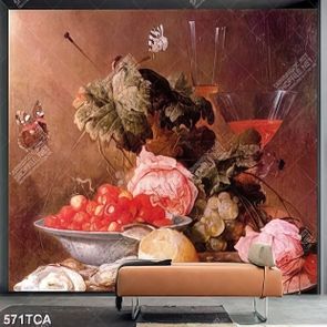 Tranh gắn tường hoa quả sơn dầu treo phòng bếp