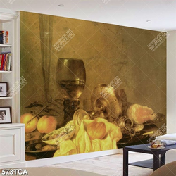 Tranh tĩnh vật hoa quả sơn dầu Châu Âu gắn tường in uv