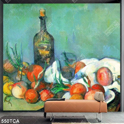 Tranh sơn dầu tĩnh vật hoa quả gắn tường file psd