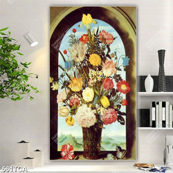 Tranh decor tường hoa quả sơn dầu chất lượng cao in kính
