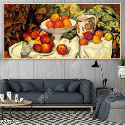 Tranh tĩnh vật hoa quả sơn dầu trang trí tường in uv