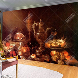 Tranh sơn dầu tĩnh vật hoa quả file gốc