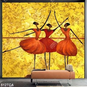 Tranh sơn dầu 3 cô gái múa ba lê trang trí phòng