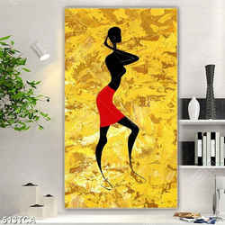 Tranh sơn dầu cô gái nghệ thuật decor tường