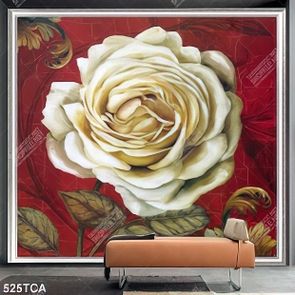 Tranh hoa hồng vẽ sơn dầu decor tường chất lượng cao