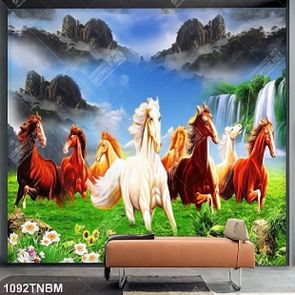 Tranh tranh bát mã truy phong file psd đẹp nhất