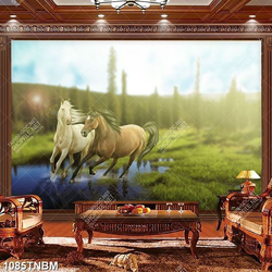 Tranh song mã phát tài file gốc