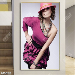 Tranh cô nàng xinh đẹp treo tường spa