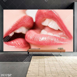 Tranh treo spa hai đôi môi đỏ mọng