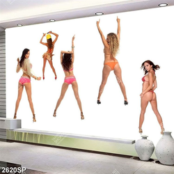 Tranh canvas những cô nàng bikini gợi cảm treo spa