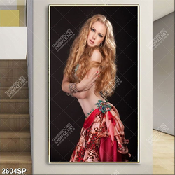Tranh cô nàng tóc vàng gợi cảm treo tường spa