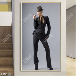 Tranh cô nàng cá tính treo tường spa