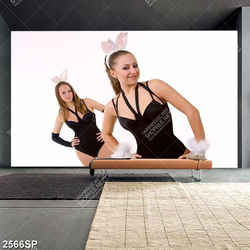 Tranh spa hai cô nàng mặc bikini đen gợi cảm