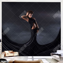 Tranh spa người đẹp với váy đen khoe vòng eo gợi cảm