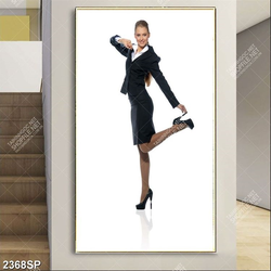 Tranh cô nàng công sở xinh đẹp treo tường spa