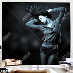 Tranh người đẹp bung xõa tóc nghệ thuật treo spa