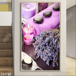 Tranh psd hoa lavender và nên thơm treo tường spa