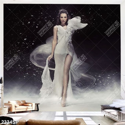 Tranh spa người đẹp mặc váy trắng khoe đôi chân dài