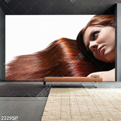 Tranh cô gái nằm trên mái tóc dài óng ả treo spa