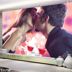 Tranh spa cặp đôi hôn nhau ngọt ngào