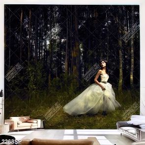 Tranh spa in uv người đẹp lạc trong rừng