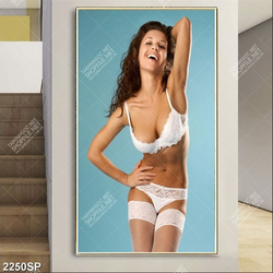 Tranh spa người mẫu bikini khoe vòng một gợi cảm