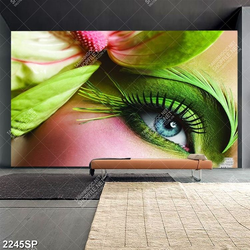 Tranh spa đôi mắt make up nghệ thuật