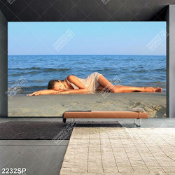 Tranh cô nàng sexy nằm bên bãi biển treo tường spa