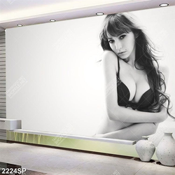 Tranh nghệ thuật trắng đen người mẫu bikini treo tường spa