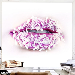 Tranh đôi môi nghê thuật treo tường spa