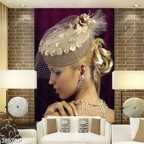 Tranh cô gái trẻ xinh đẹp treo tường spa