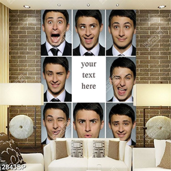 Tranh spa muôn kiểu biểu cảm trên gương chàng trai trẻ