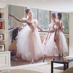 Tranh vẽ sơn dầu những diễn viên múa ballet xinh đẹp