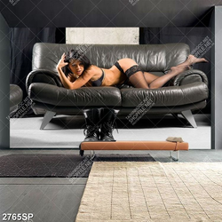 Tranh spa người đẹp mặc bikini gợi cảm trên ghế sofa