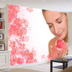 Tranh spa người đẹp nhắm đôi mắt