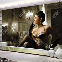 Tranh người đẹp gợi cảm in canvas treo spa