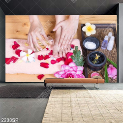 Tranh dưỡng da chân trong spa