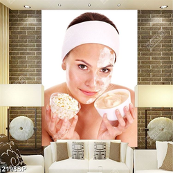 Tranh cô gái chăm sóc da treo tường spa