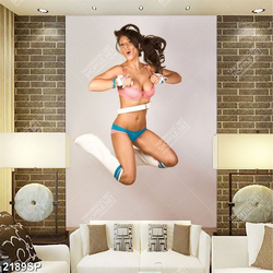 Tranh spa người mẫu bikini khoe vòng một căng tròn