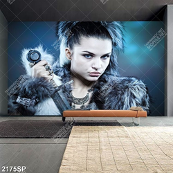 Tranh người đẹp băng giá in uv treo tường spa