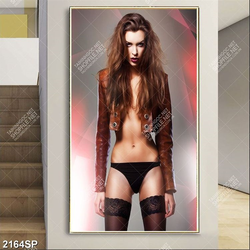 Tranh cô nàng cá tính treo tường spa