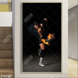 Tranh cô gái múa lửa treo tường spa