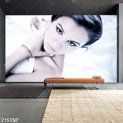 Tranh gương mặt cô gái xinh đẹp treo spa
