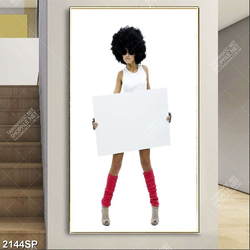 Tranh cô gái tầm tấm bảng trắng treo tường spa