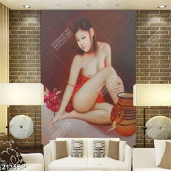 Tranh vẽ cô gái bán khỏa thân treo tường spa