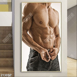 Tranh spa thân hình nổi cơ bắp cuồn cuộn