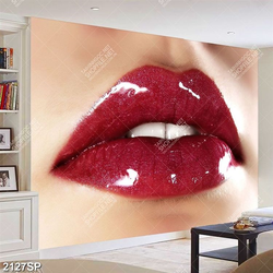 Tranh đôi môi đỏ gợi cảm treo tường spa