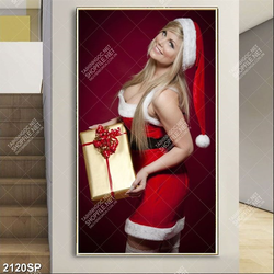 Tranh người đẹp với vòng một gợi cảm treo tường spa